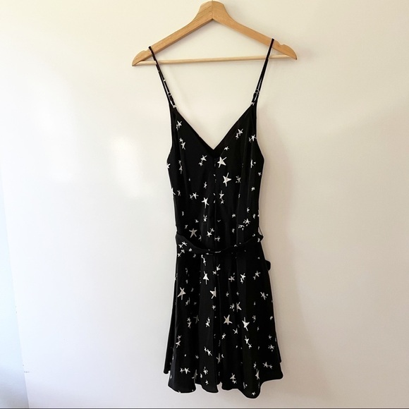 Anthropologie Amanda Uprichard Star Print Silk Mini Dress - Picture 8 of 14